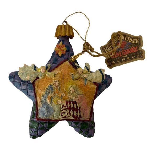 Jim Shore Heartwood Creek Star Nativity Hanging Christmas Ornament Enesco 2005 - Picture 2 of 7